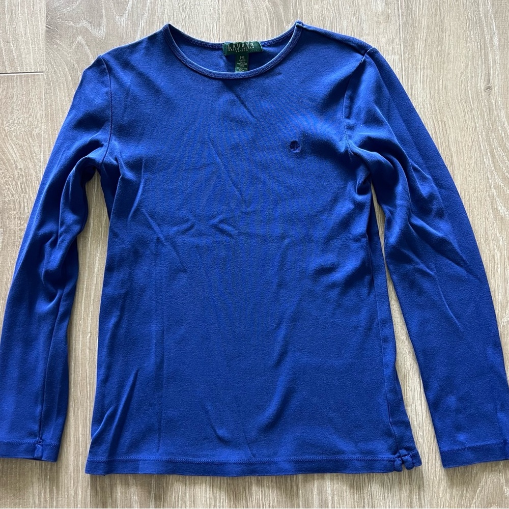 Ralph Lauren Petite Royal Blue Top